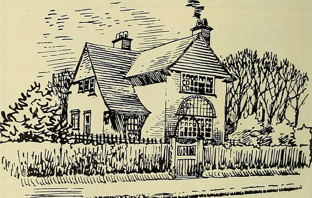 An illustration from The book of the exhibition of houses and cottages, Romford garden suburb, Gidea Park, 1911, leaf 173