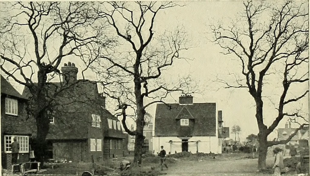 An illustration from The book of the exhibition of houses and cottages, Romford garden suburb, Gidea Park, 1911, leaf 18