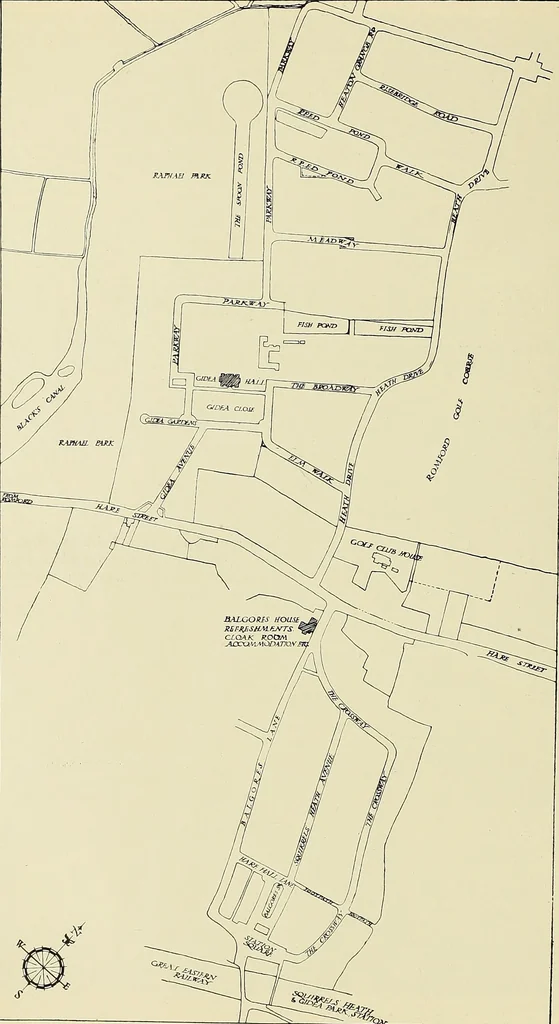 An illustration from The book of the exhibition of houses and cottages, Romford garden suburb, Gidea Park, 1911, leaf 67
