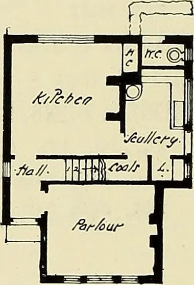 An illustration from The book of the exhibition of houses and cottages, Romford garden suburb, Gidea Park, 1911, leaf 71