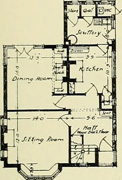 An illustration from The book of the exhibition of houses and cottages, Romford garden suburb, Gidea Park, 1911, leaf 72