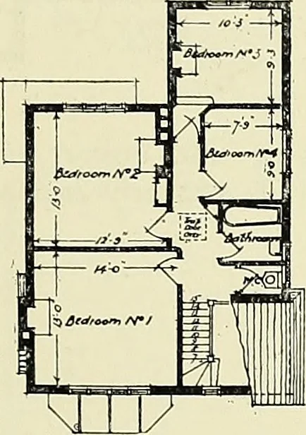 An illustration from The book of the exhibition of houses and cottages, Romford garden suburb, Gidea Park, 1911, leaf 72