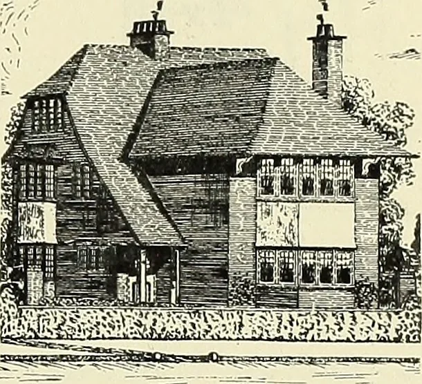 An illustration from The book of the exhibition of houses and cottages, Romford garden suburb, Gidea Park, 1911, leaf 76