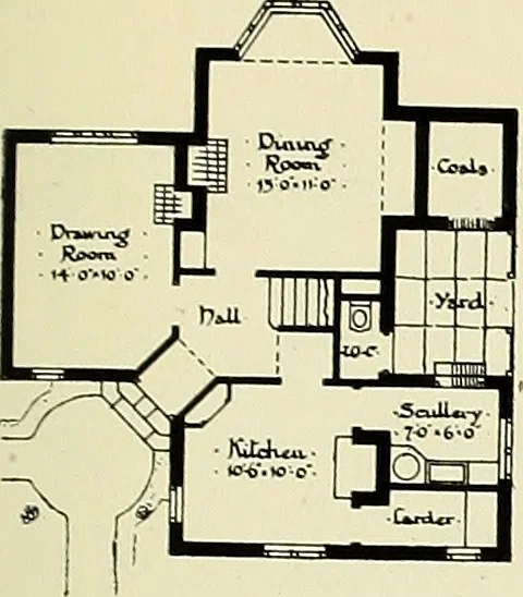 An illustration from The book of the exhibition of houses and cottages, Romford garden suburb, Gidea Park, 1911, leaf 80