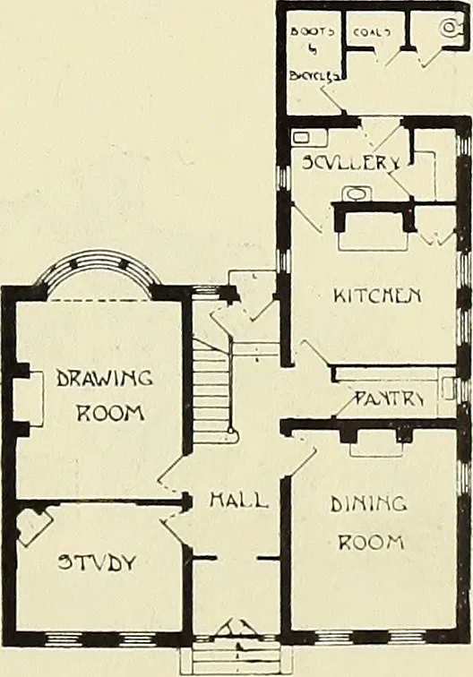 An illustration from The book of the exhibition of houses and cottages, Romford garden suburb, Gidea Park, 1911, leaf 80