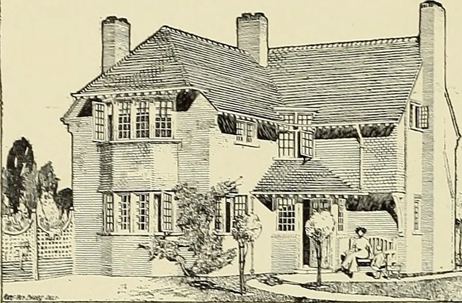 An illustration from The book of the exhibition of houses and cottages, Romford garden suburb, Gidea Park, 1911, leaf 81