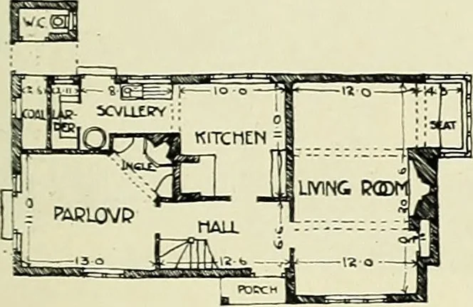 An illustration from The book of the exhibition of houses and cottages, Romford garden suburb, Gidea Park, 1911, leaf 82