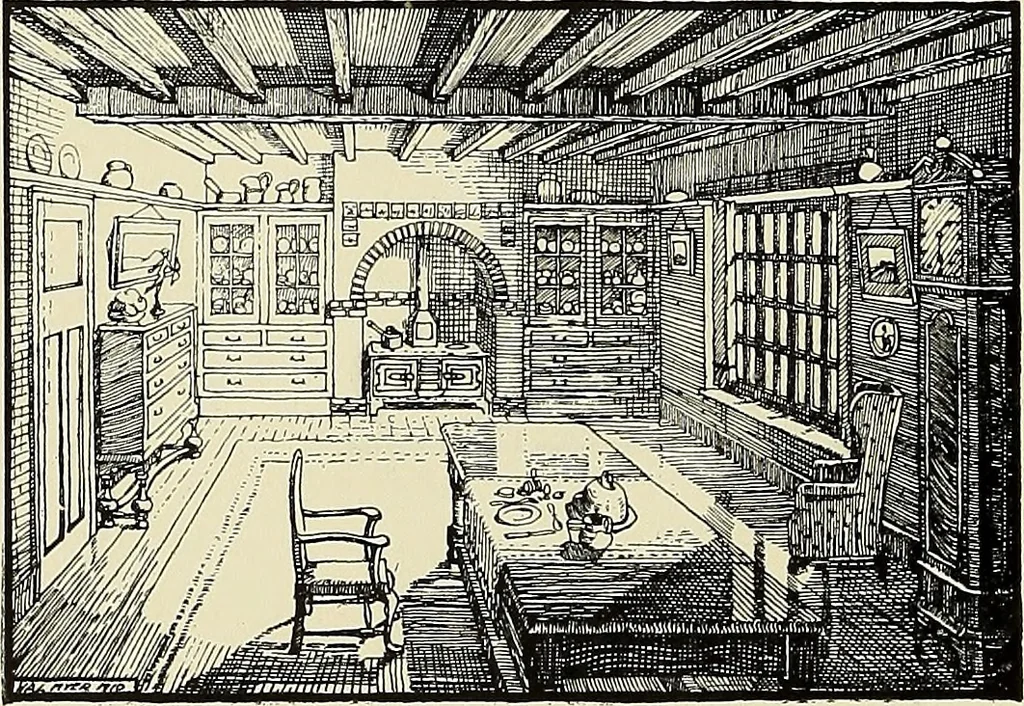 An illustration from The book of the exhibition of houses and cottages, Romford garden suburb, Gidea Park, 1911, leaf 83