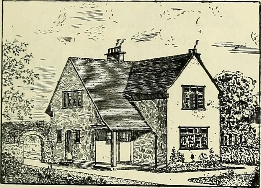 An illustration from The book of the exhibition of houses and cottages, Romford garden suburb, Gidea Park, 1911, leaf 84
