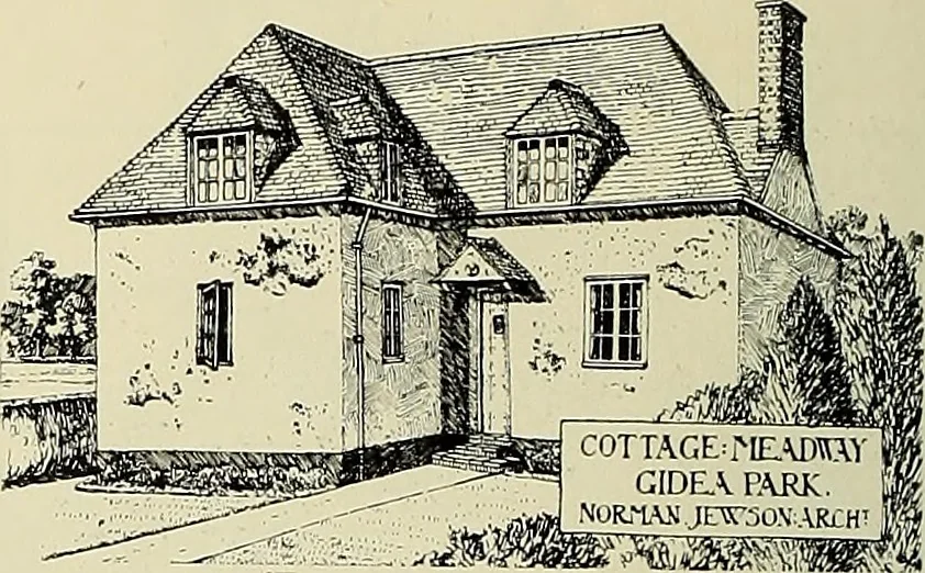 An illustration from The book of the exhibition of houses and cottages, Romford garden suburb, Gidea Park, 1911, leaf 85