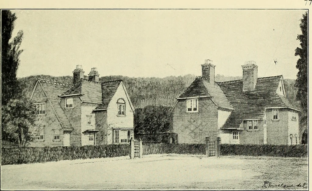 An illustration from The book of the exhibition of houses and cottages, Romford garden suburb, Gidea Park, 1911, leaf 86