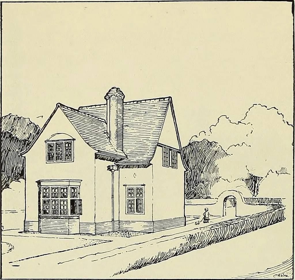 An illustration from The book of the exhibition of houses and cottages, Romford garden suburb, Gidea Park, 1911, leaf 87