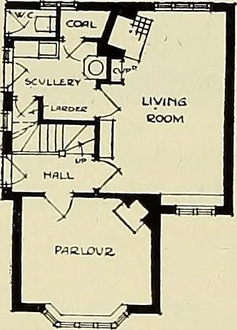 An illustration from The book of the exhibition of houses and cottages, Romford garden suburb, Gidea Park, 1911, leaf 87