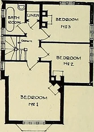 An illustration from The book of the exhibition of houses and cottages, Romford garden suburb, Gidea Park, 1911, leaf 87