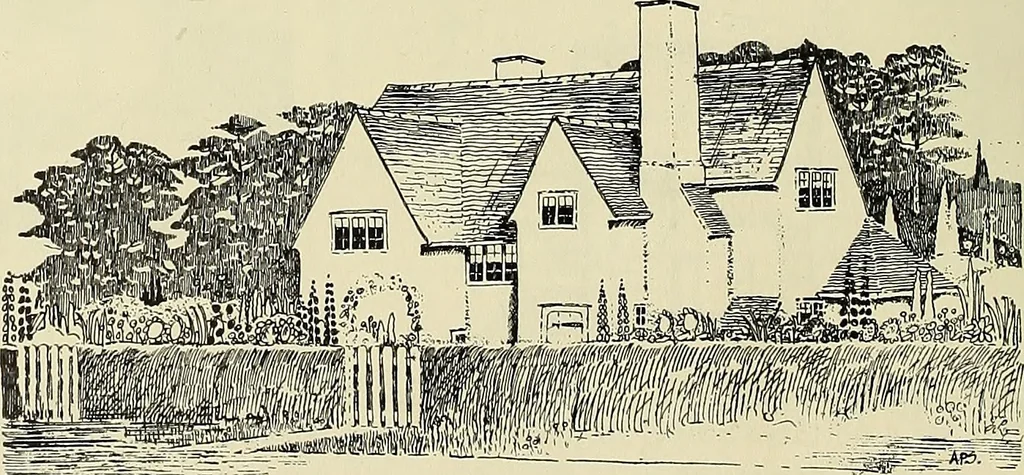 An illustration from The book of the exhibition of houses and cottages, Romford garden suburb, Gidea Park, 1911, leaf 87