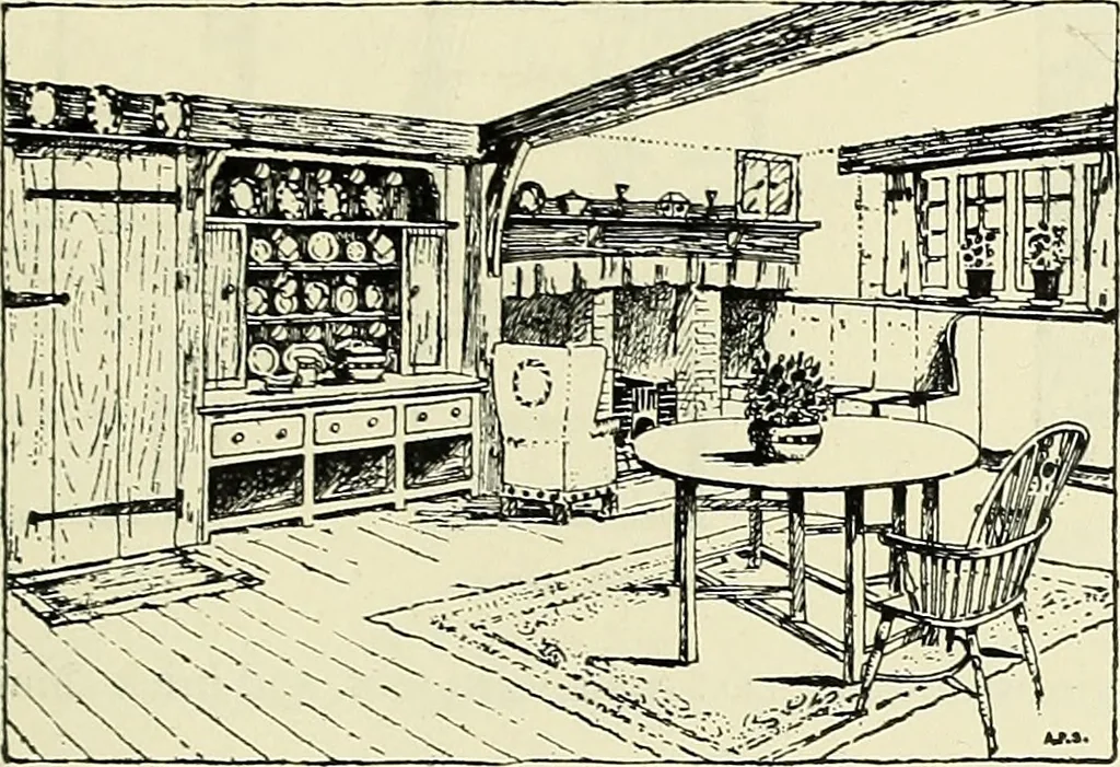 An illustration from The book of the exhibition of houses and cottages, Romford garden suburb, Gidea Park, 1911, leaf 88