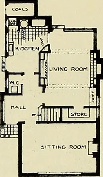 An illustration from The book of the exhibition of houses and cottages, Romford garden suburb, Gidea Park, 1911, leaf 89