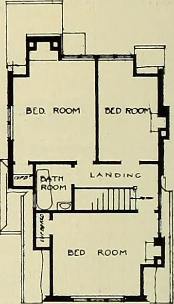 An illustration from The book of the exhibition of houses and cottages, Romford garden suburb, Gidea Park, 1911, leaf 89
