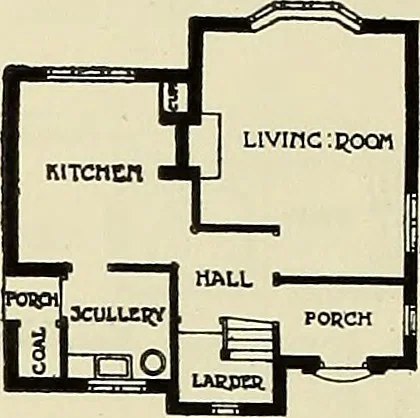 An illustration from The book of the exhibition of houses and cottages, Romford garden suburb, Gidea Park, 1911, leaf 91
