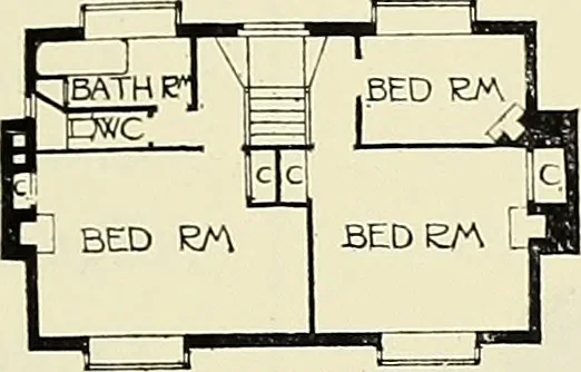 An illustration from The book of the exhibition of houses and cottages, Romford garden suburb, Gidea Park, 1911, leaf 92