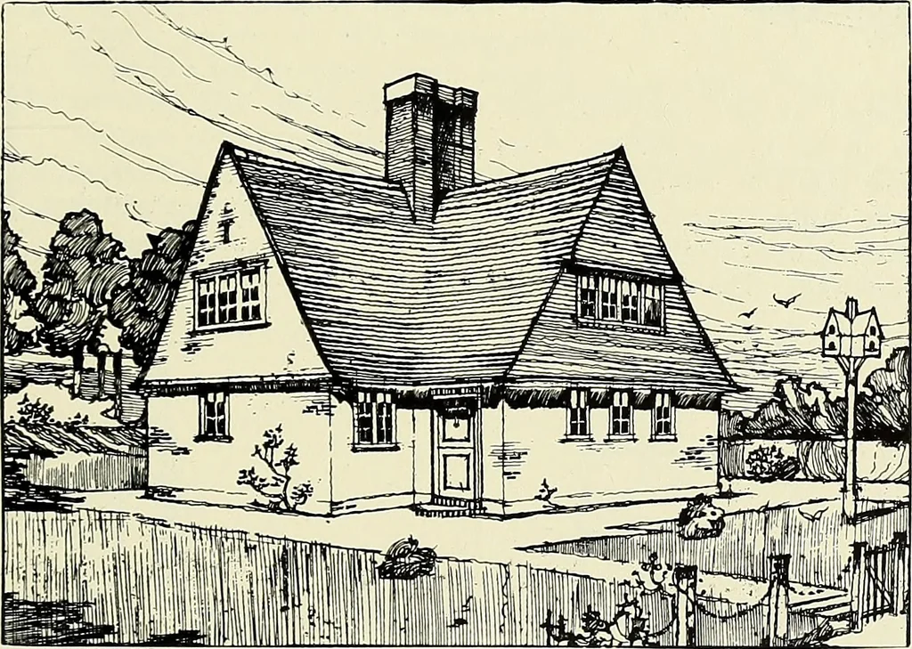 An illustration from The book of the exhibition of houses and cottages, Romford garden suburb, Gidea Park, 1911, leaf 94