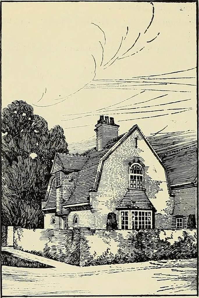An illustration from The book of the exhibition of houses and cottages, Romford garden suburb, Gidea Park, 1911, leaf 97
