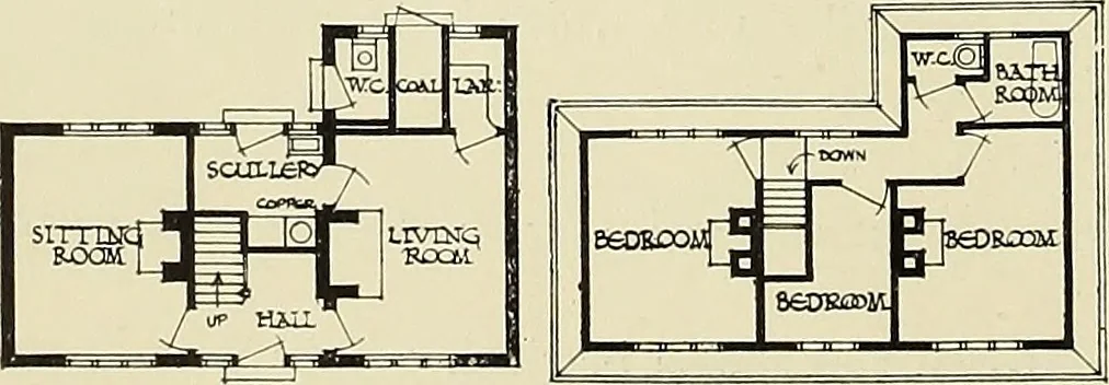 An illustration from The book of the exhibition of houses and cottages, Romford garden suburb, Gidea Park, 1911, leaf 97