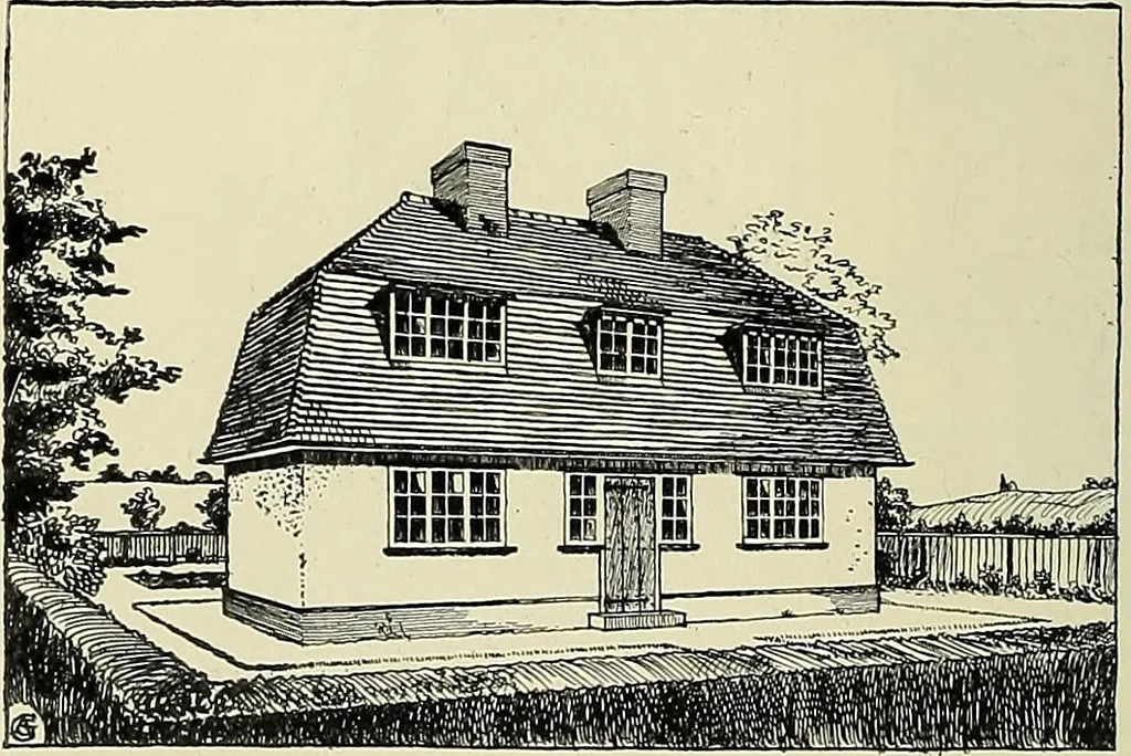 An illustration from The book of the exhibition of houses and cottages, Romford garden suburb, Gidea Park, 1911, leaf 97