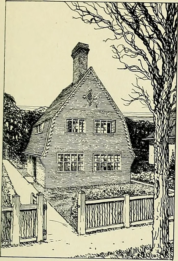 An illustration from The book of the exhibition of houses and cottages, Romford garden suburb, Gidea Park, 1911, leaf 98