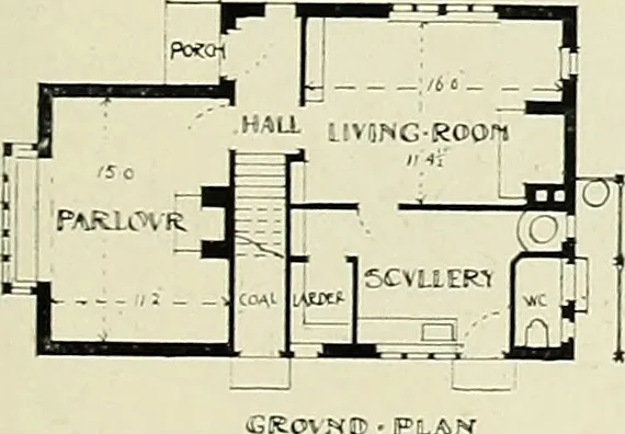 An illustration from The book of the exhibition of houses and cottages, Romford garden suburb, Gidea Park, 1911, leaf 98