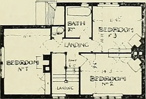An illustration from The book of the exhibition of houses and cottages, Romford garden suburb, Gidea Park, 1911, leaf 98