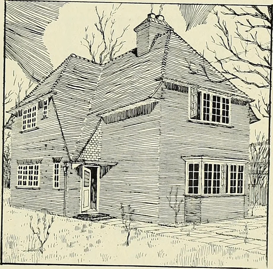 An illustration from The book of the exhibition of houses and cottages, Romford garden suburb, Gidea Park, 1911, leaf 98