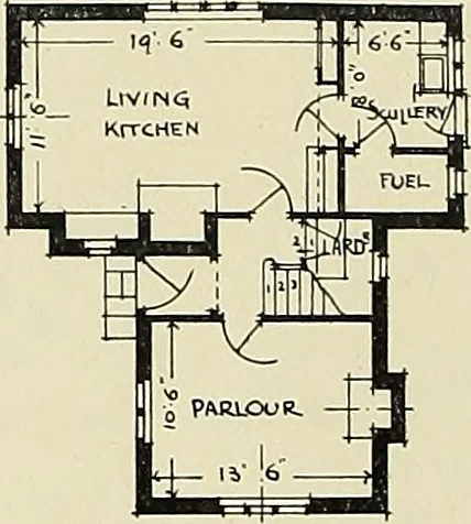An illustration from The book of the exhibition of houses and cottages, Romford garden suburb, Gidea Park, 1911, leaf 99