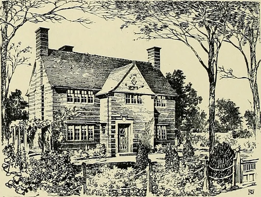 An illustration from The book of the exhibition of houses and cottages, Romford garden suburb, Gidea Park, 1911, leaf 99