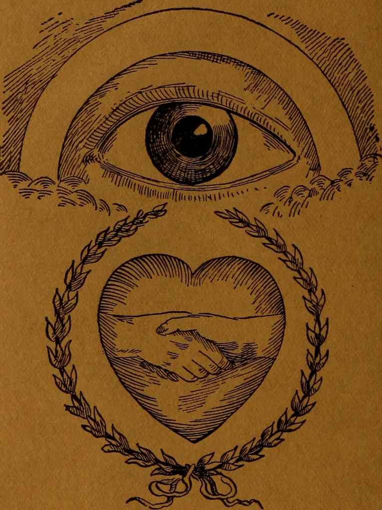An illustration from Book of heavenly teachings, 1912, leaf 127