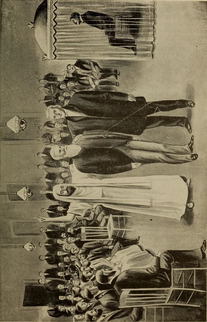 An illustration from Book of heavenly teachings, 1912, leaf 58