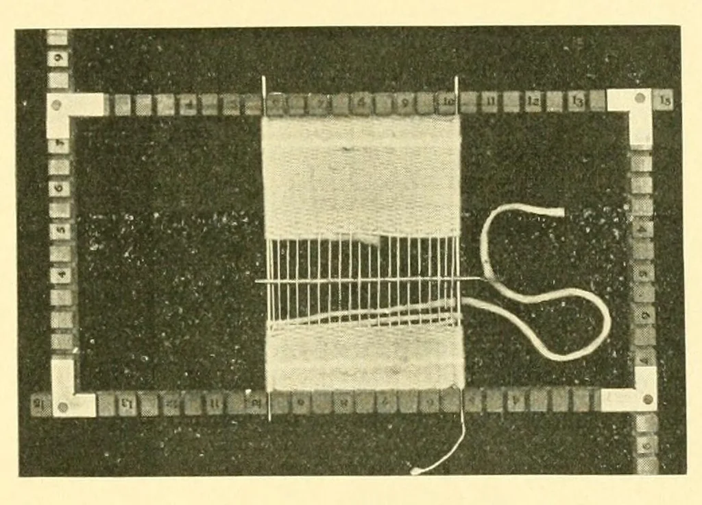 An illustration from Book of instructions, the Priscilla weaving art, 1915, leaf 21