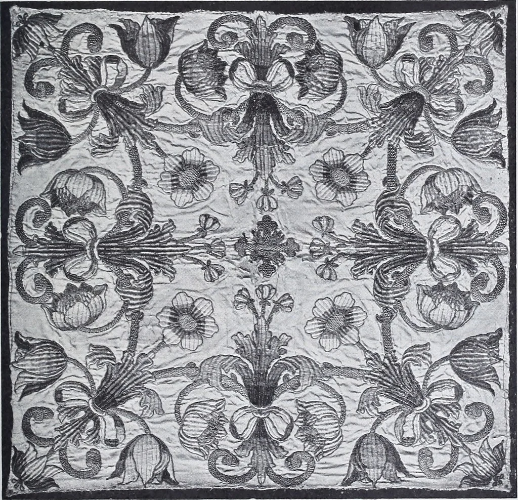 An illustration from A book of old embroidery, 1921, leaf 104