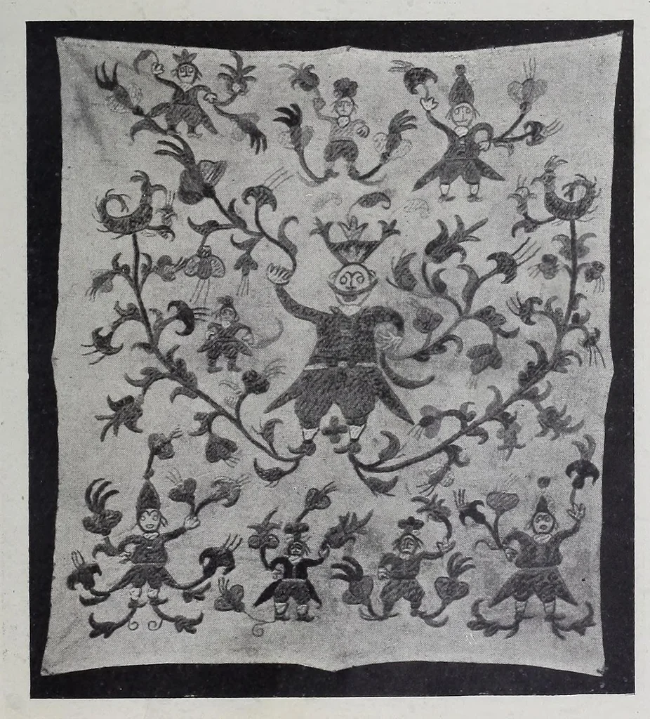 An illustration from A Book of old embroidery, 1921, leaf 129