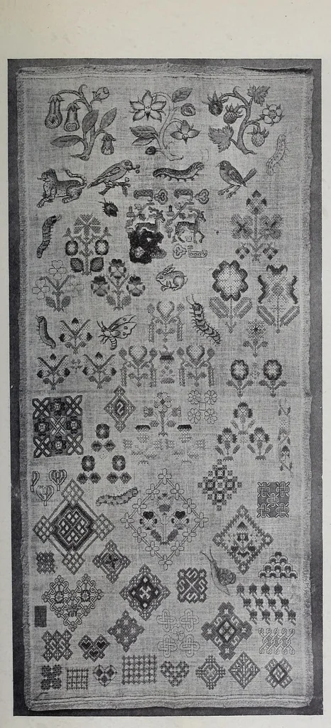 An illustration from A Book of old embroidery, 1921, leaf 65
