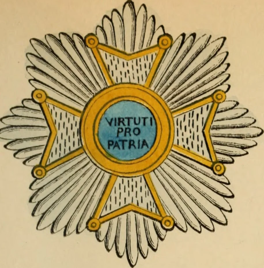 An illustration from The book of orders of knighthood and decorations of honour of all nations ..., 1858, leaf 104