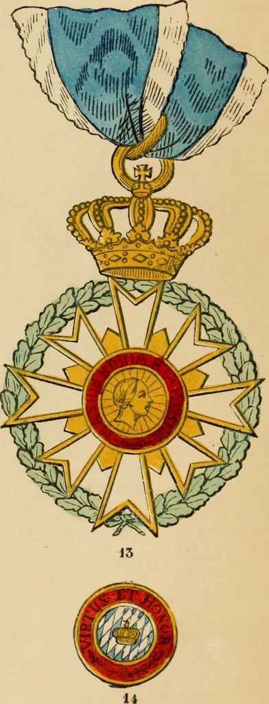 An illustration from The book of orders of knighthood and decorations of honour of all nations ..., 1858, leaf 104