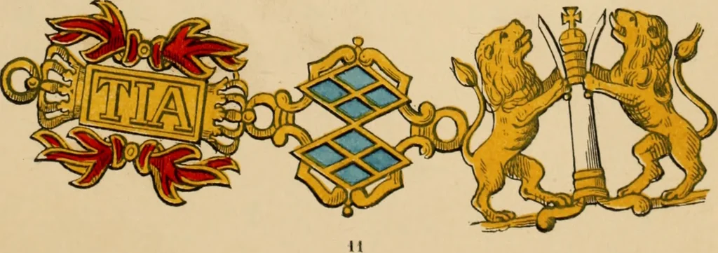 An illustration from The book of orders of knighthood and decorations of honour of all nations ..., 1858, leaf 104