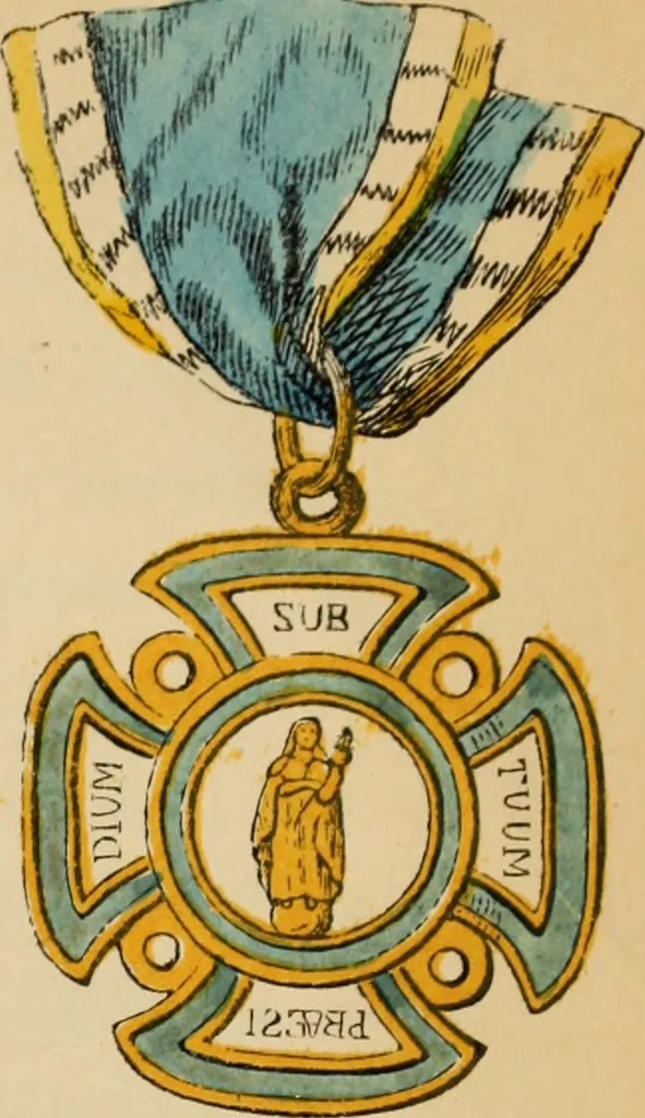 An illustration from The book of orders of knighthood and decorations of honour of all nations ..., 1858, leaf 110
