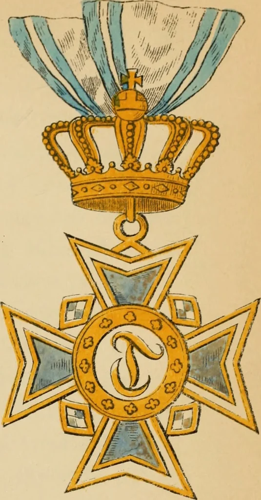 An illustration from The book of orders of knighthood and decorations of honour of all nations ..., 1858, leaf 116