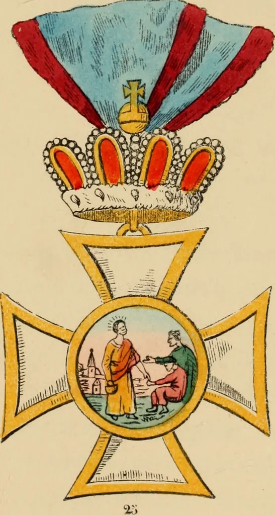 An illustration from The book of orders of knighthood and decorations of honour of all nations ..., 1858, leaf 116