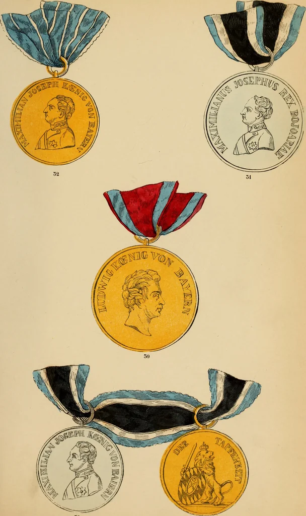 An illustration from The book of orders of knighthood and decorations of honour of all nations ..., 1858, leaf 126