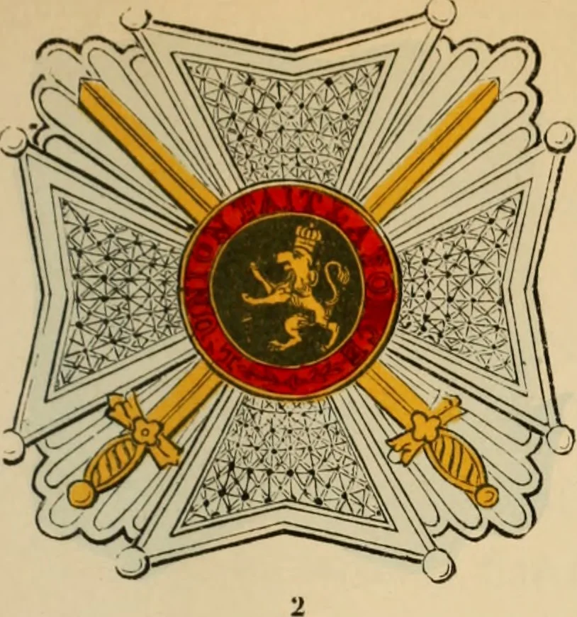 An illustration from The book of orders of knighthood and decorations of honour of all nations ..., 1858, leaf 136