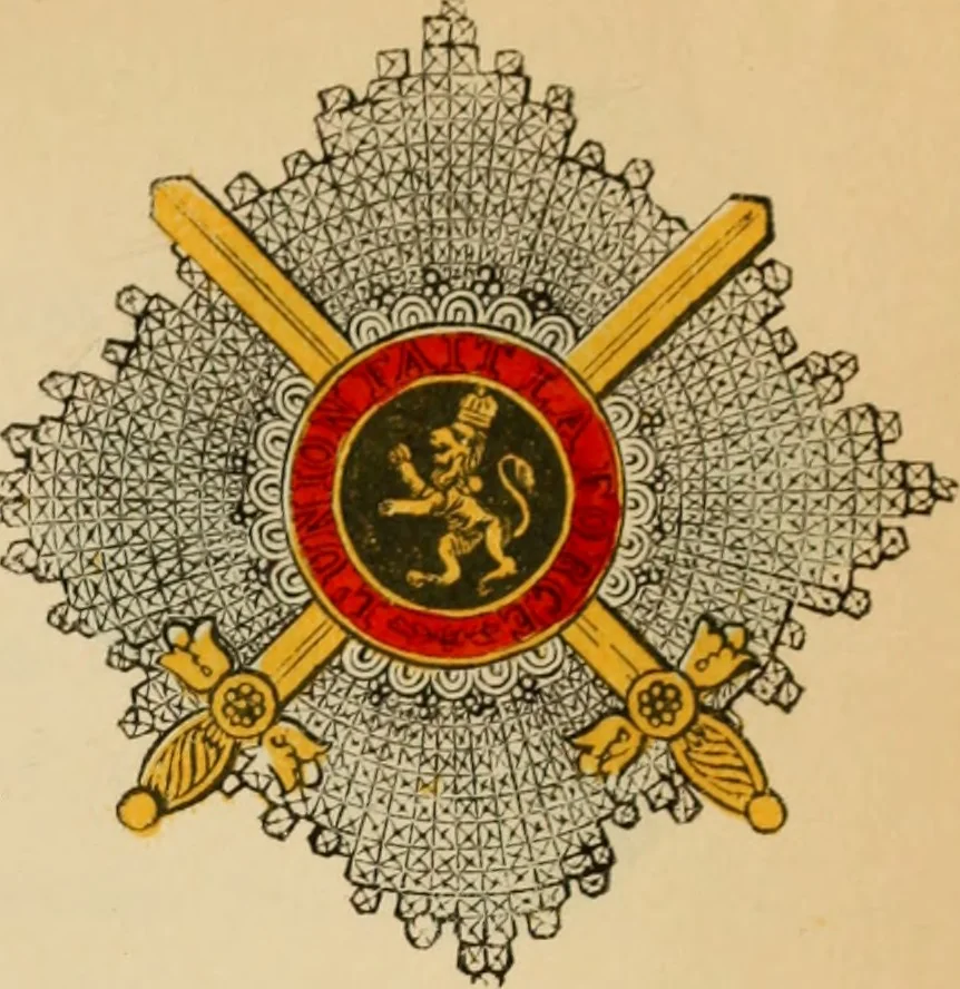 An illustration from The book of orders of knighthood and decorations of honour of all nations ..., 1858, leaf 136