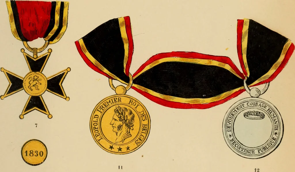 An illustration from The book of orders of knighthood and decorations of honour of all nations ..., 1858, leaf 142
